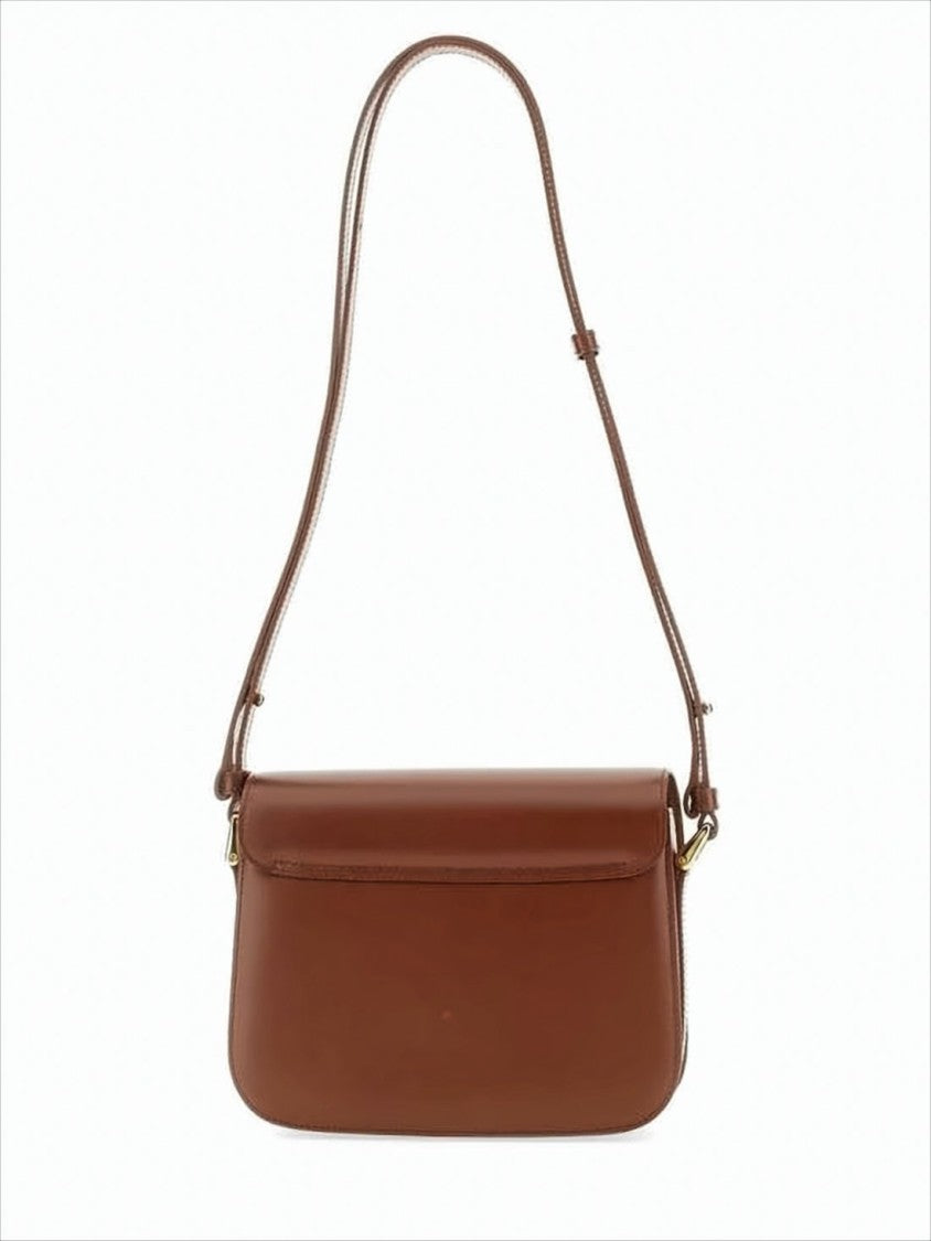 A.P.C. Structured Calf Leather Shoulder Bag