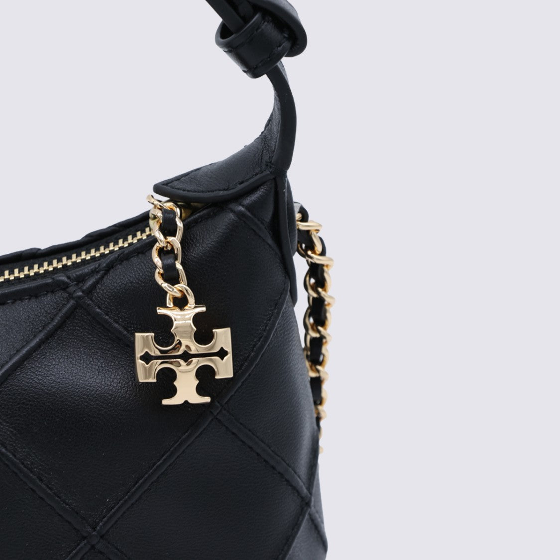 Tory Burch Rectangular Quilted Handbag With Gold-Tone Chain Detail
