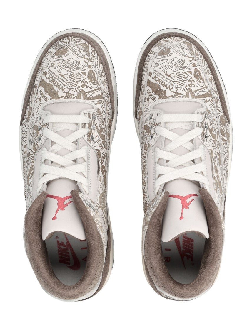 Nike Air Jordan 3 Laser Premium Leather Sneakers