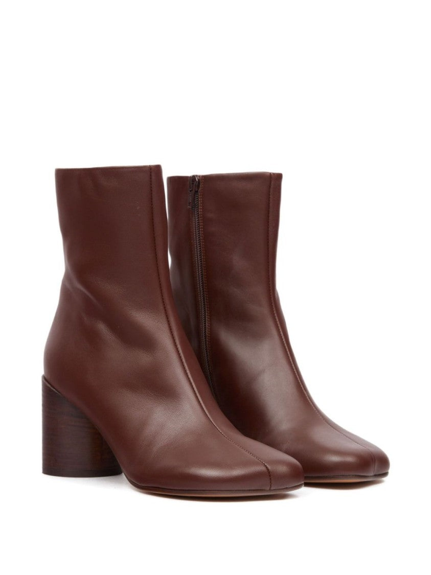 Mm6 By Maison Margiela Brown Ankle Boots With Square Toe