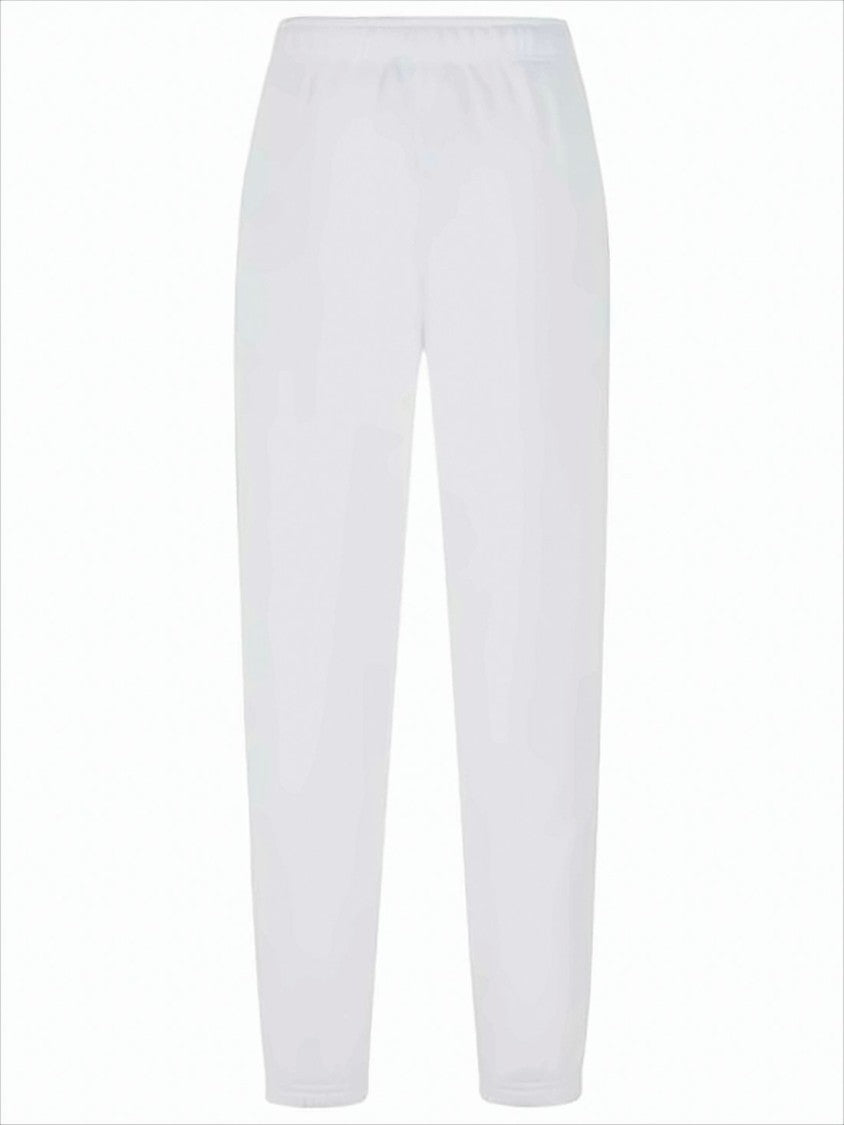 Polo Ralph Lauren Relaxed White Jogger Pants With Elastic Waistband