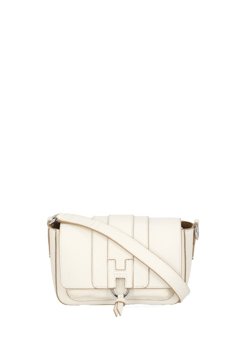Hogan White Leather Hogan Trend Shoulder Bag