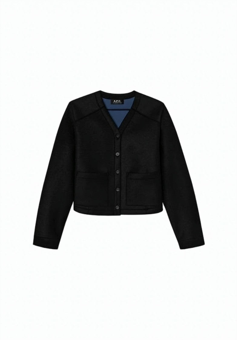 A.P.C. Cropped Jacket With V-Neckline