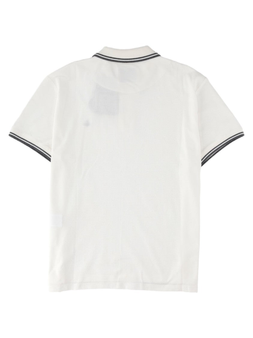Vivienne Westwood White Striped Short-Sleeve Cotton Polo Shirt