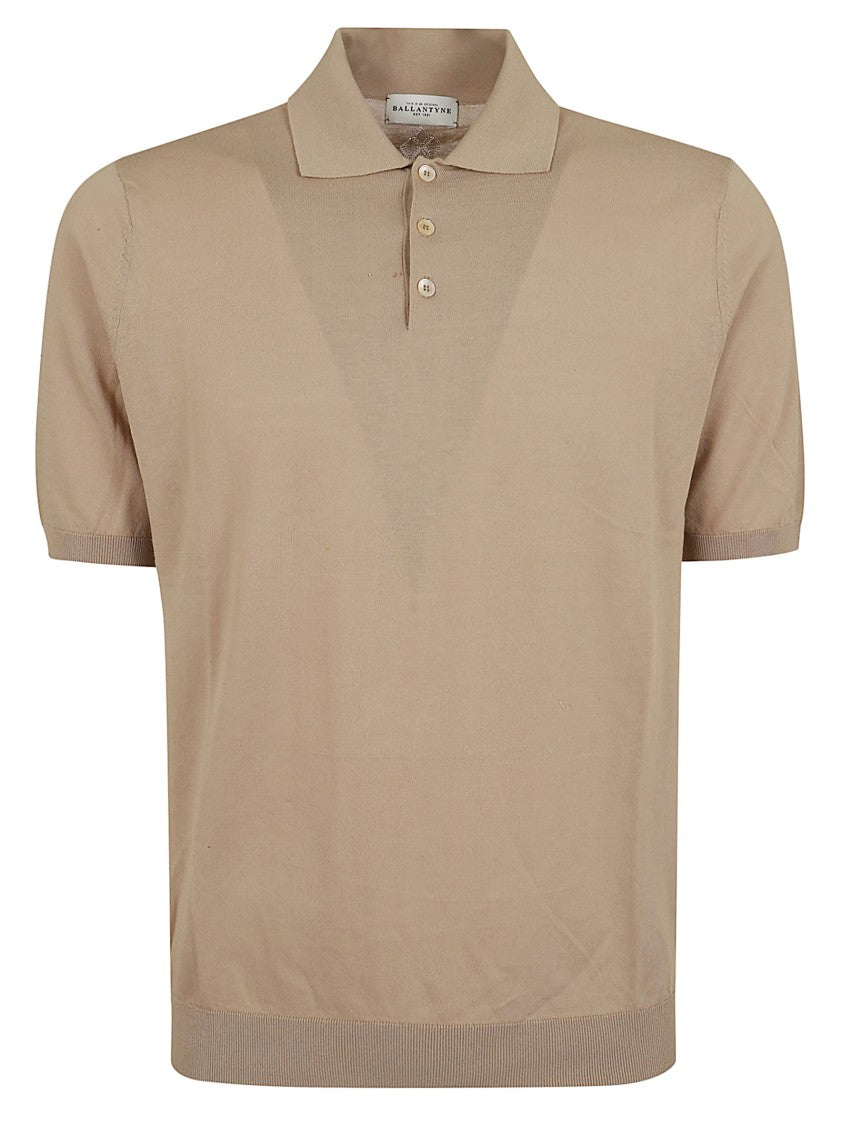 Ballantyne Polo Neck Silk Knitted Shirt With Classic Collar