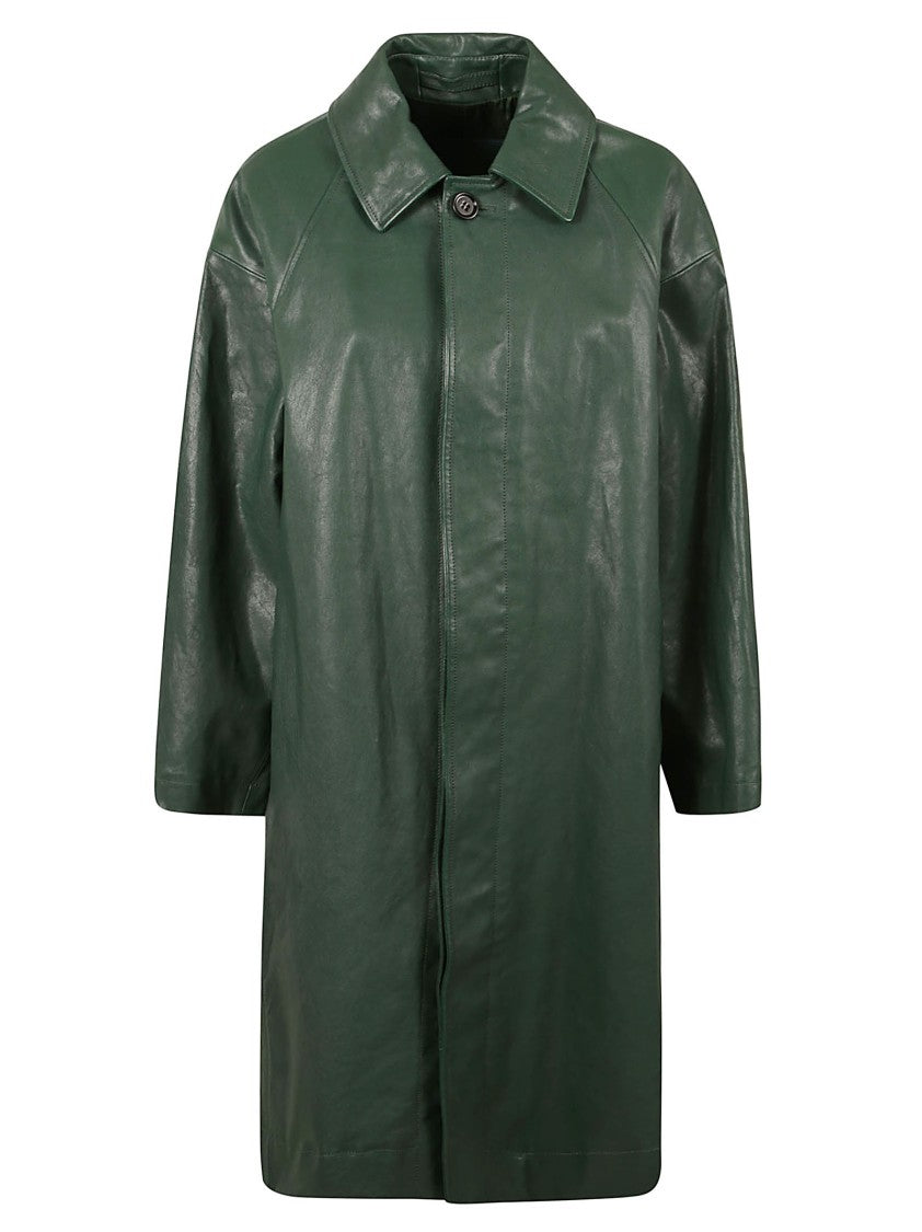 Burberry Calf Grain Leather Coat