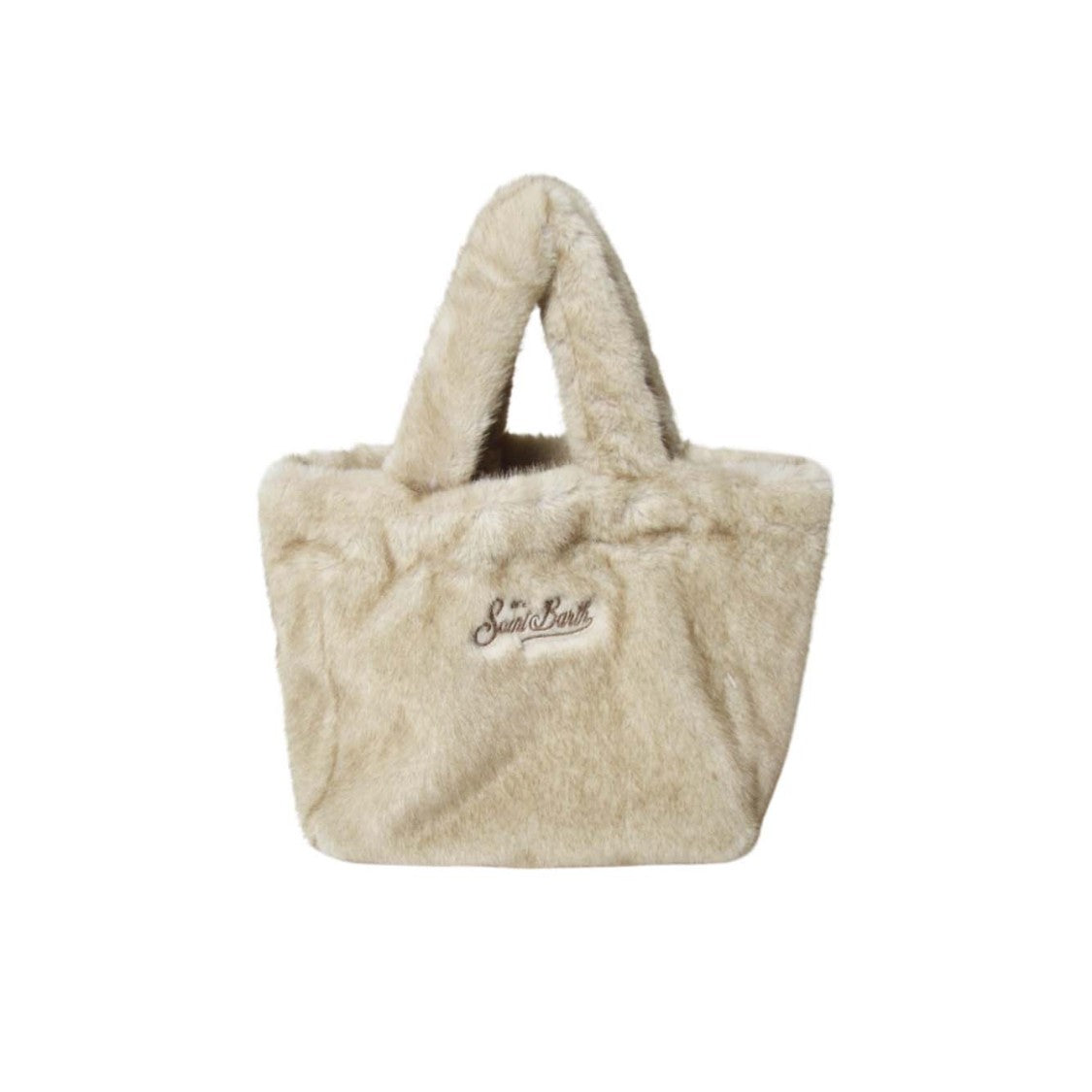 Mc2 Saint Barth Structured Beige Minimalist Handbag With Clean Lines