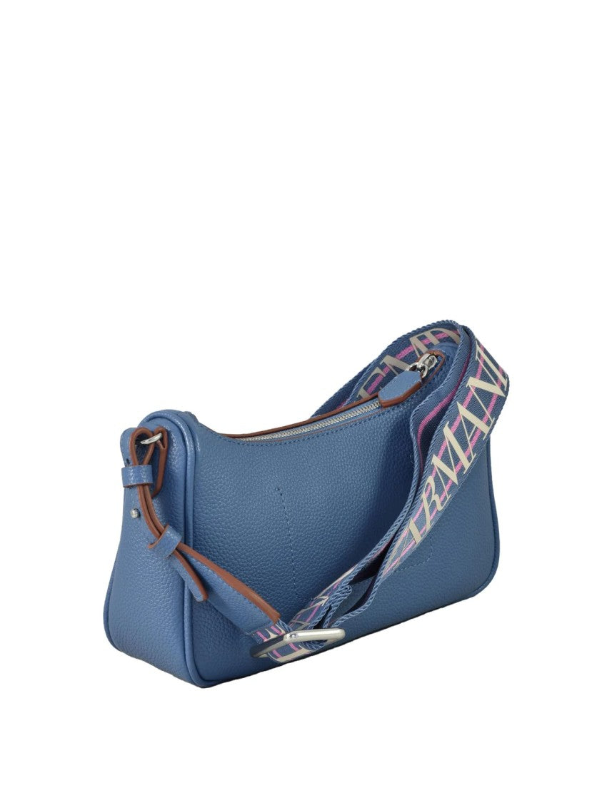 Emporio Armani Mini Baguette Bag With Multicolor Strap And Rounded Edges