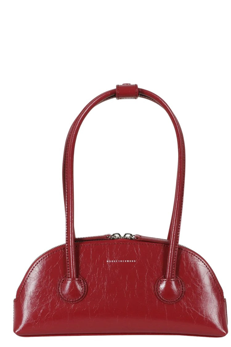 Margesherwood Wine Bessette Shoulder Glossy Leather Shoulder Bag