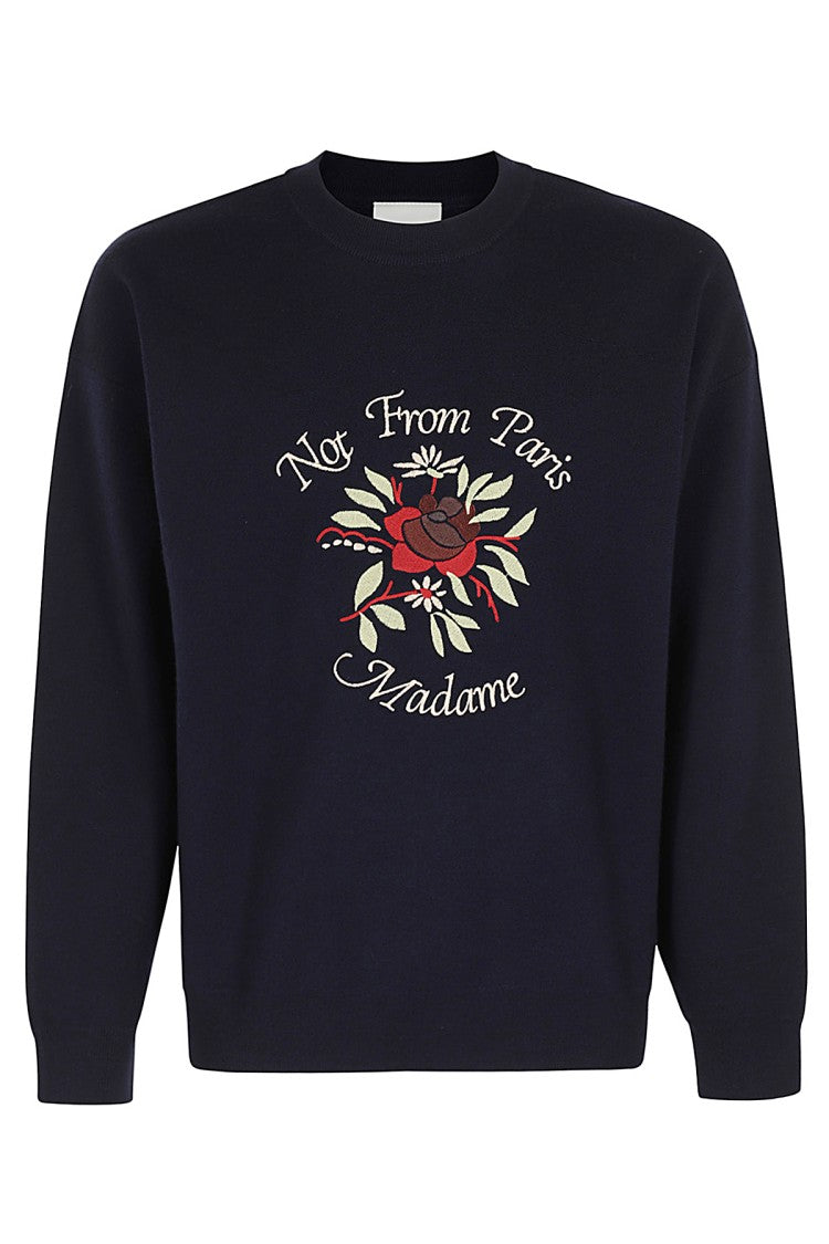 Drôle De Monsieur Slogan Fleurs Slogan Sweater