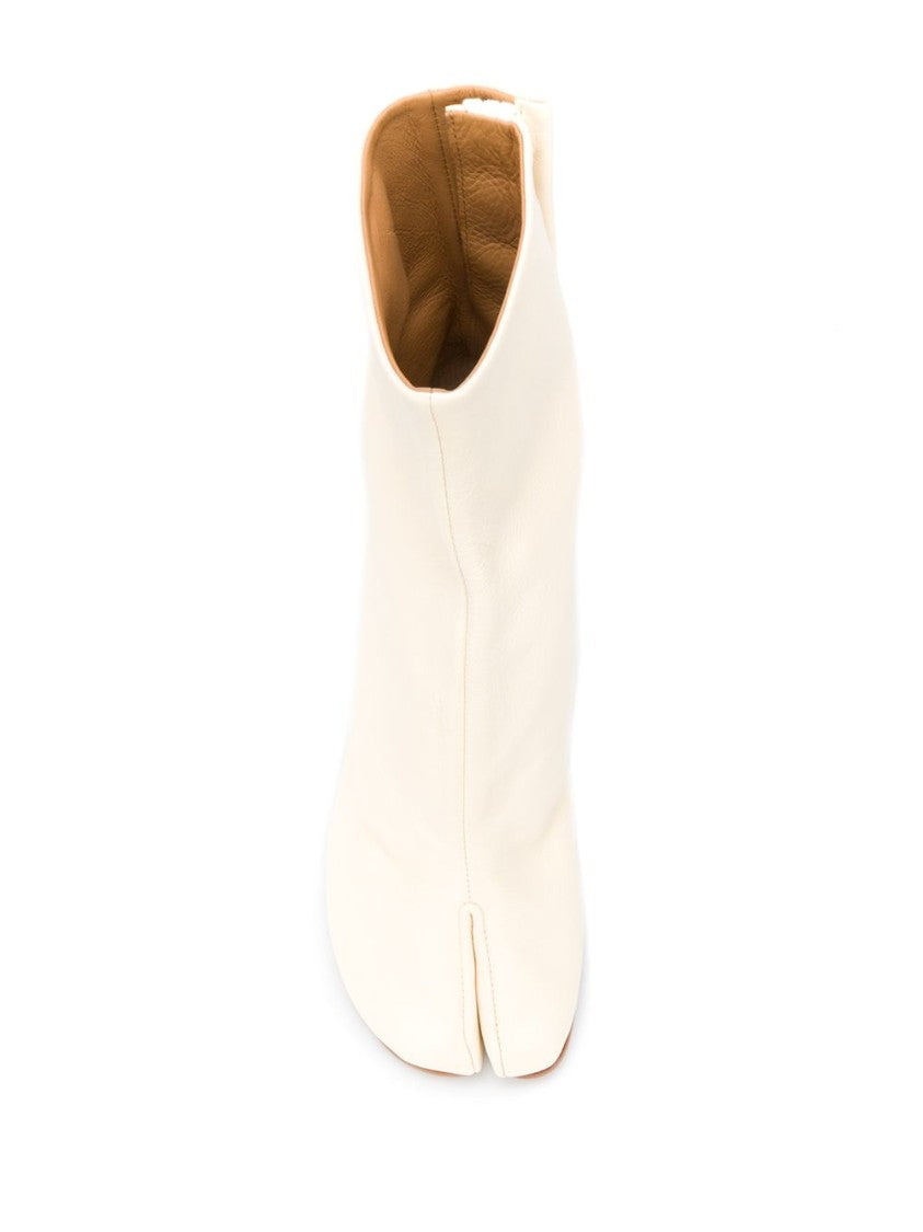 Maison Margiela Ankle-Length Tabi Toe Boots In Soft Nappa Leather