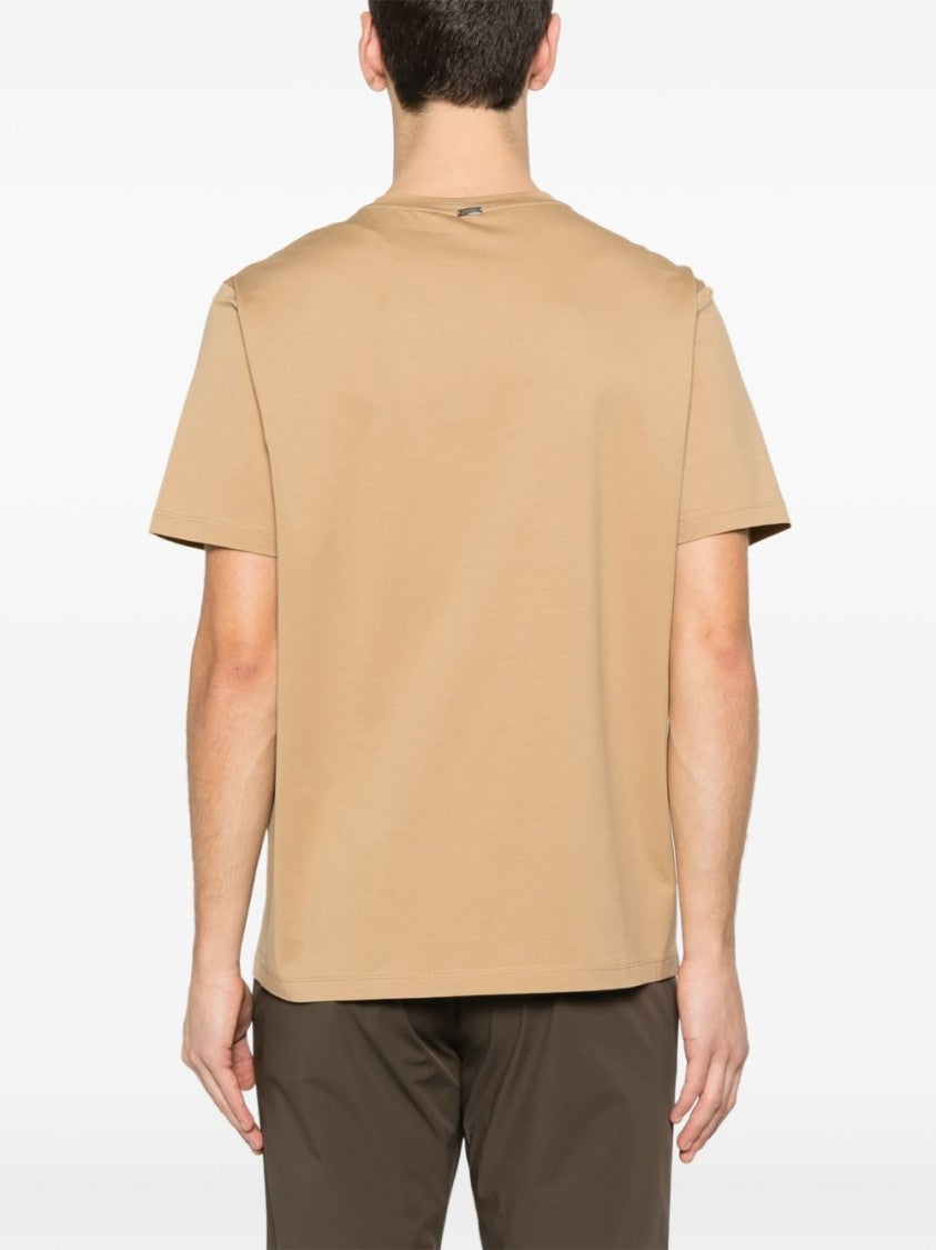 Herno Beige Relaxed Fit Crewneck T-Shirt