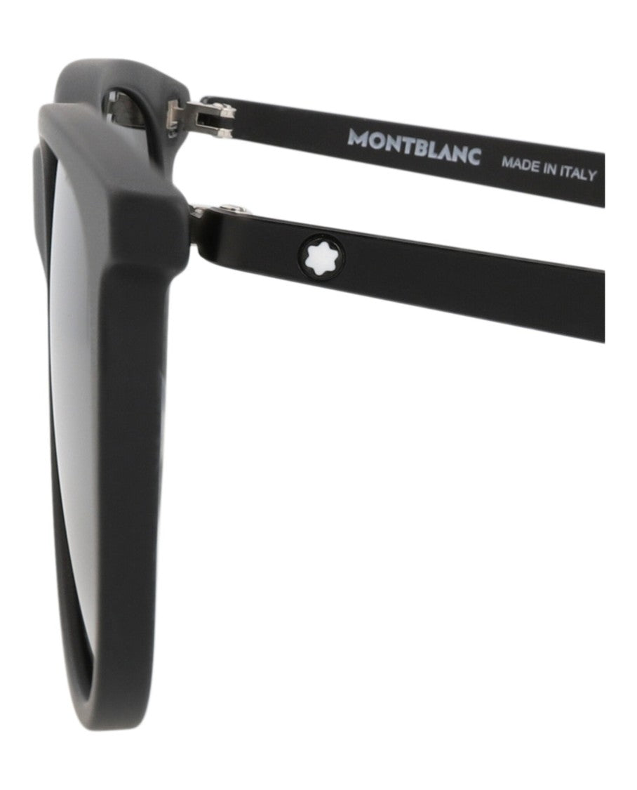 Montblanc Square-Frame Sunglasses In Recycled Acetate With Metal Temples