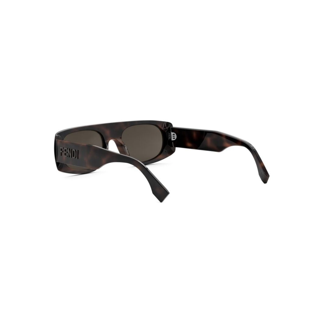 Fendi Fe40169i Rectangular Tortoiseshell Sunglasses