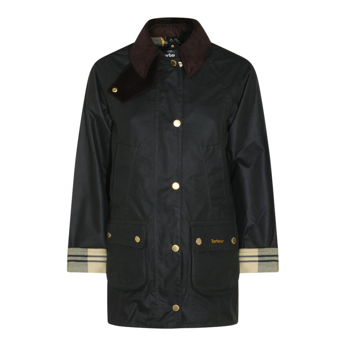 Barbour Waxed Corduroy-Collar Jacket