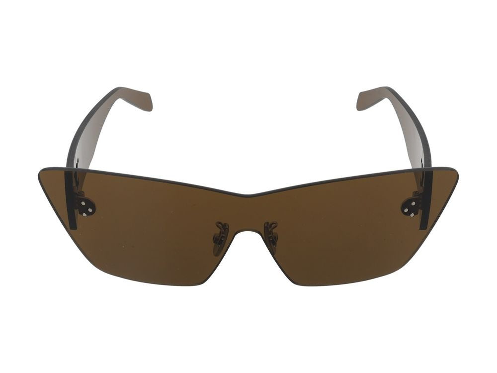 Celine Oversized Semi-Transparent Temple Shield Sunglasses