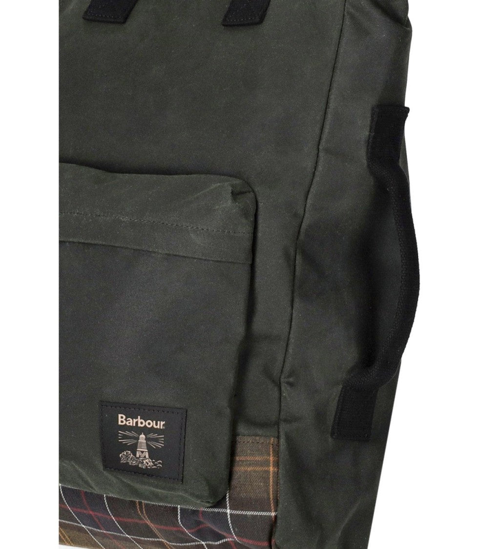 Barbour Field Waxed Sage Green Backpack