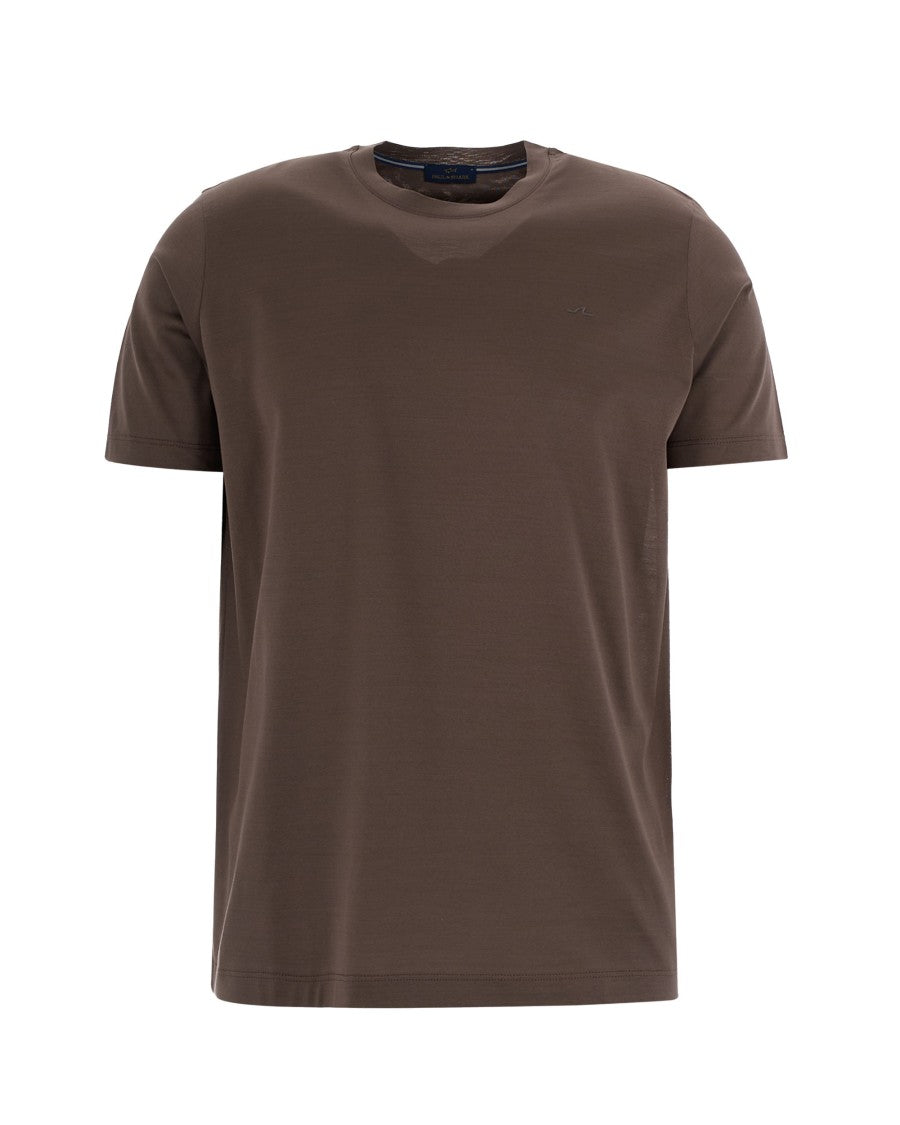Paul & Shark Tobacco Embroidered Jersey T-Shirt