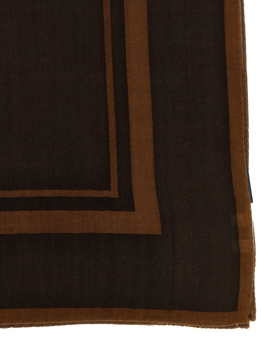 Saint Laurent 'Cassandre' Leopard Print Wool Scarf