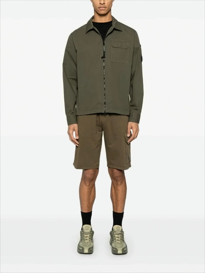 C.P. Company Relaxed Fit Brown Shorts With Flap Pocket