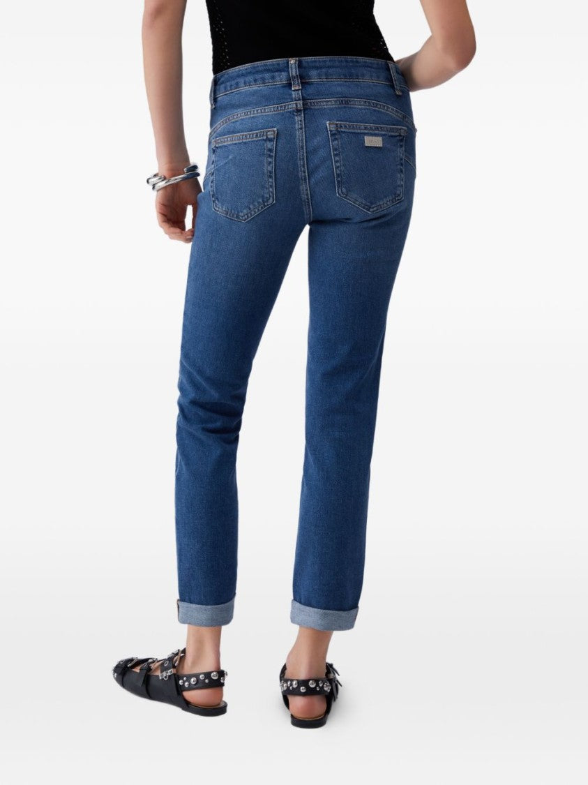 Liu Jo Blue Stone Wash Embellished Jeans