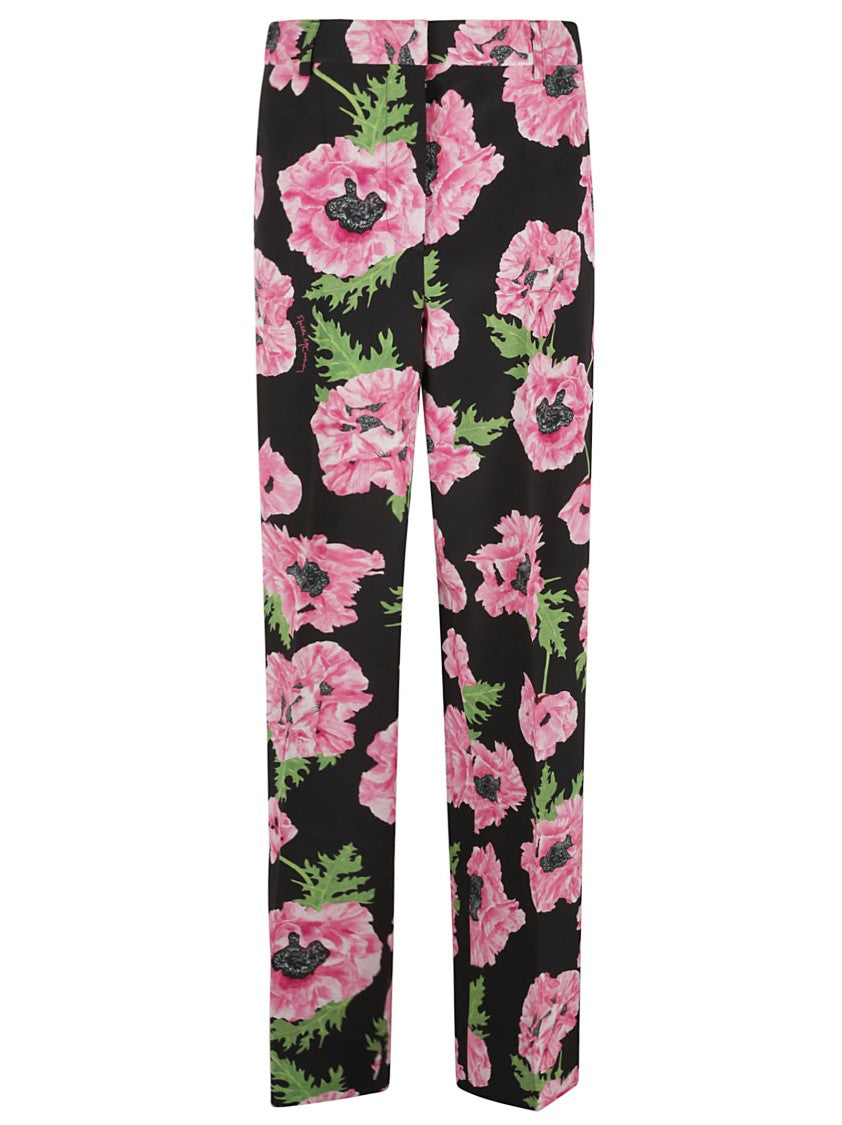Stella Mccartney Wide-Leg Trousers With Poppy Floral Pattern