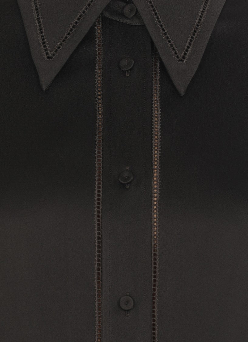 Jil Sander Black Satin Shirt