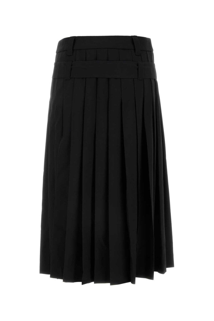 Alexander Mcqueen Black Wool Skirt