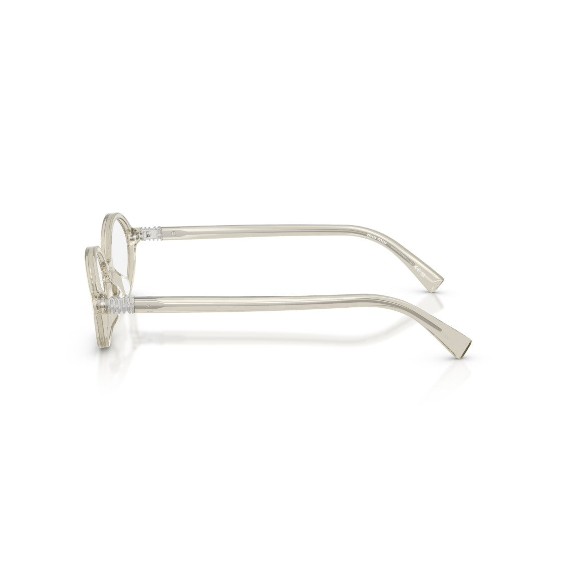 Miu Miu 0Mu 01Xv Translucent Acetate Oval Frame Sunglasses