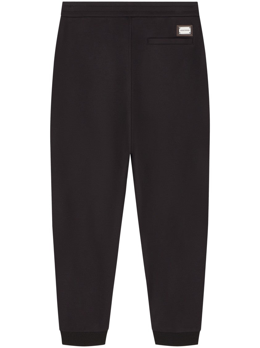 Emporio Armani Structured Elasticated Cuff Tapered Trousers