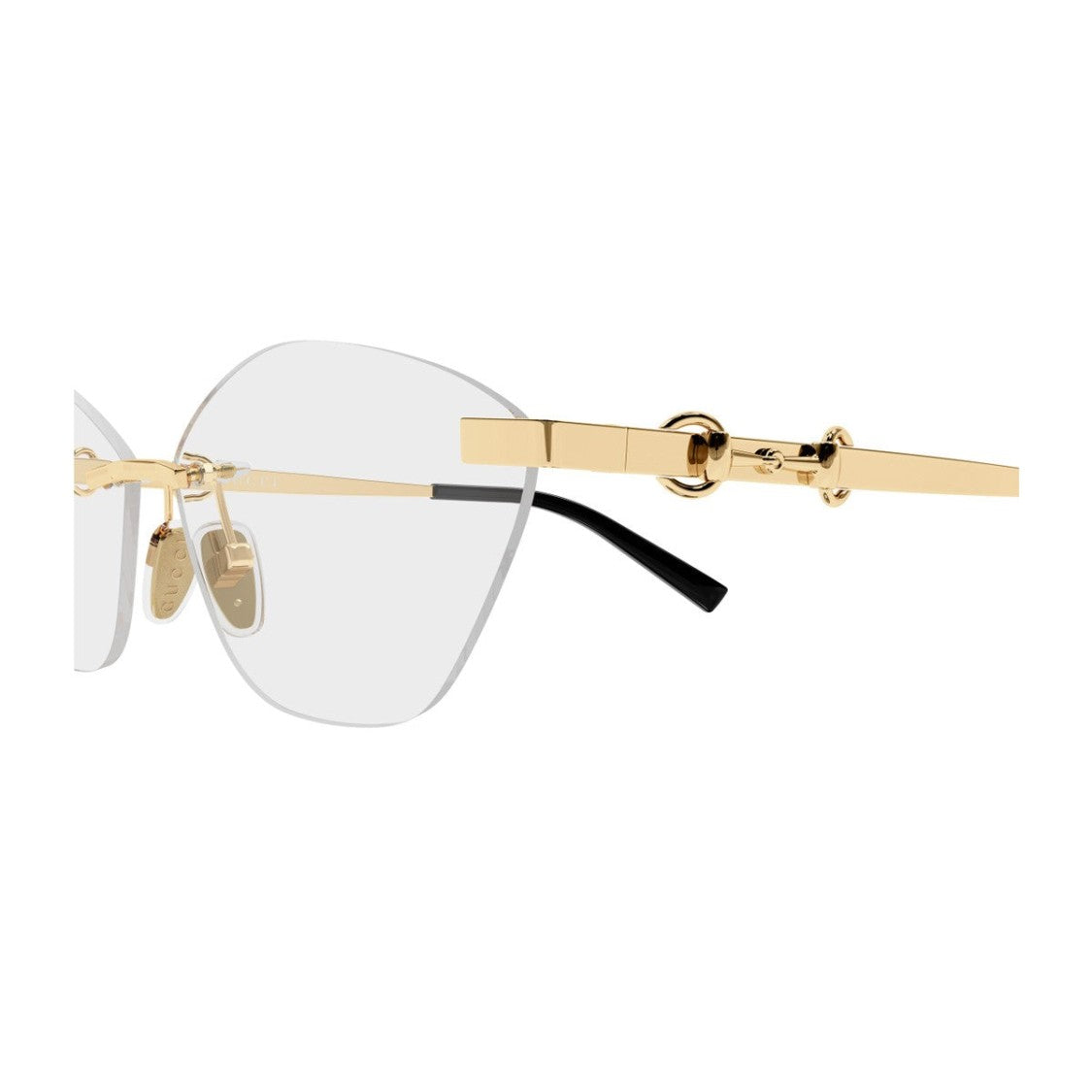 Gucci Gold Gg2050o Metal Geometric Eyewear