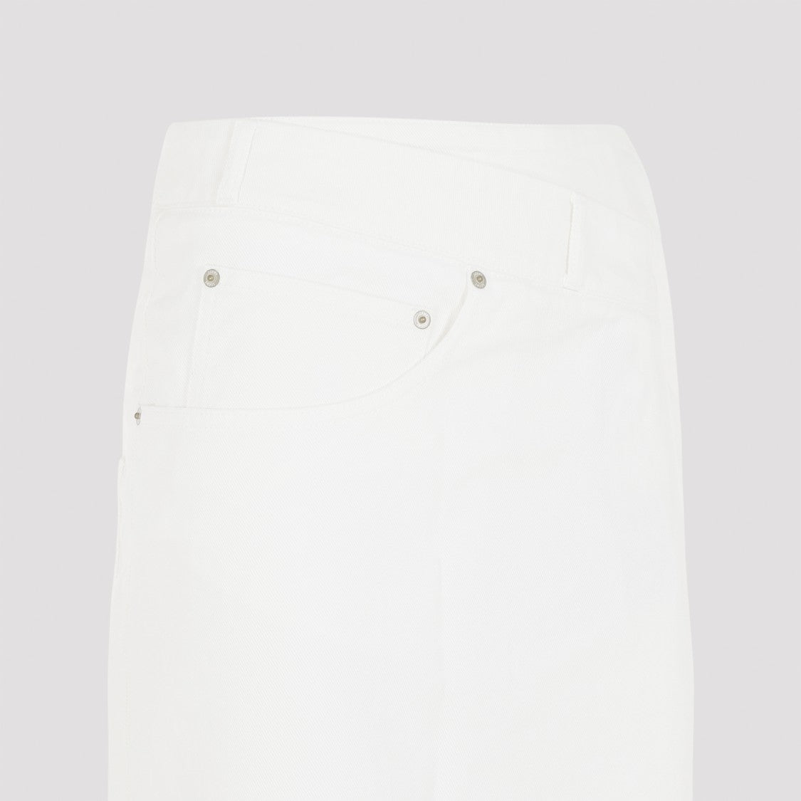 Loewe White Cotton Deconstructured Skirt