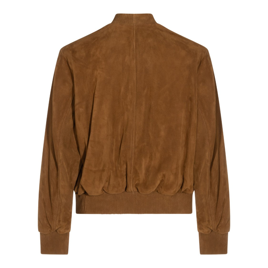 Ami Paris Ami De Coeur Jacket Sweatshirt Zip Closure Leather - Tobacco