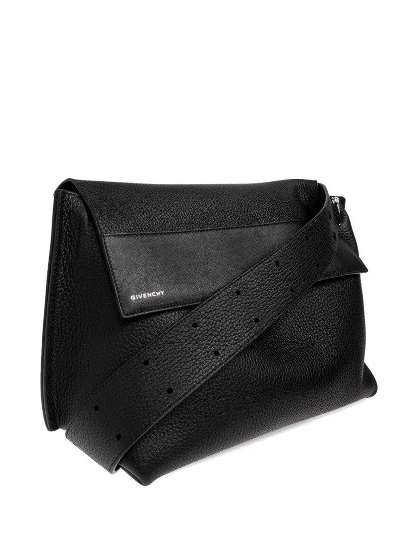 Givenchy Black Textured Leather Shoulder Bag