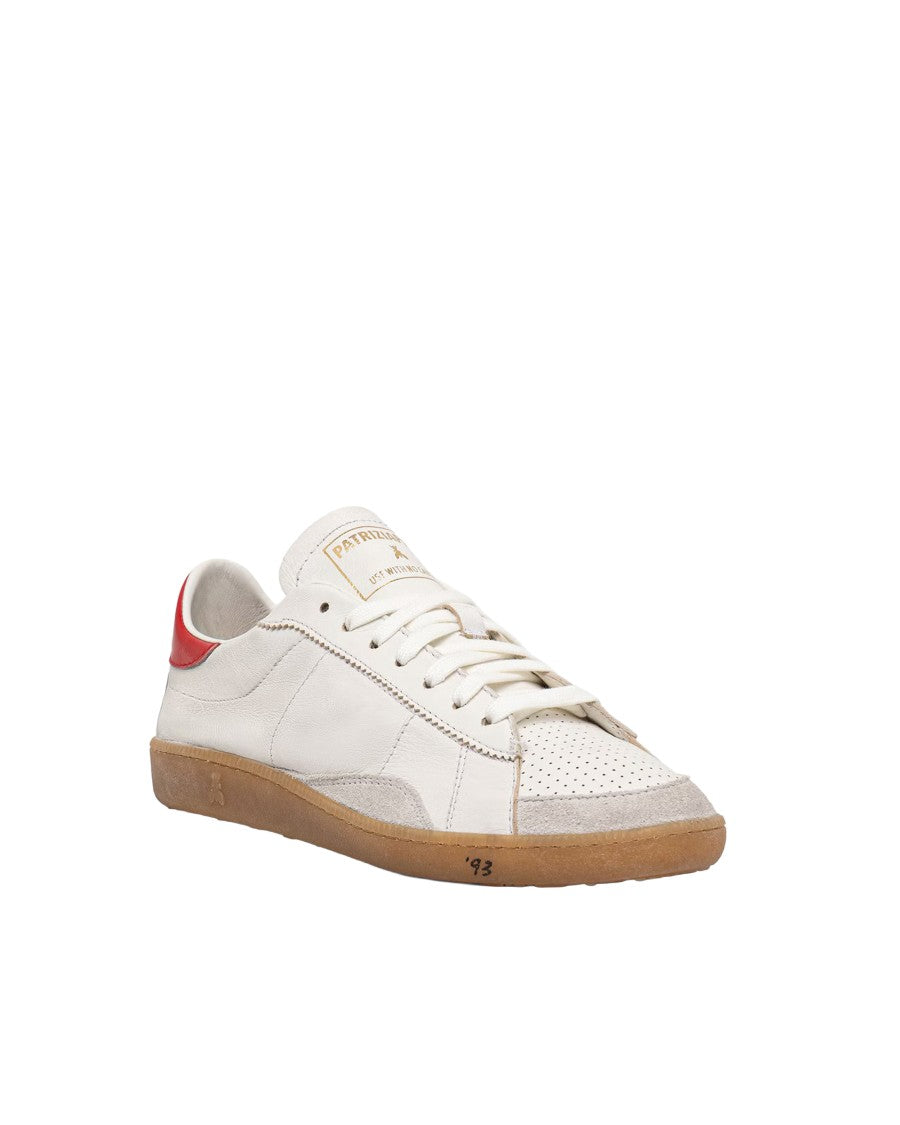 Patrizia Pepe White/Red Skin Nappa Sneakers