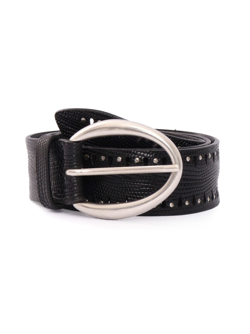 Claudio Orciani Smooth Calf Leather Belt With Polished Finish