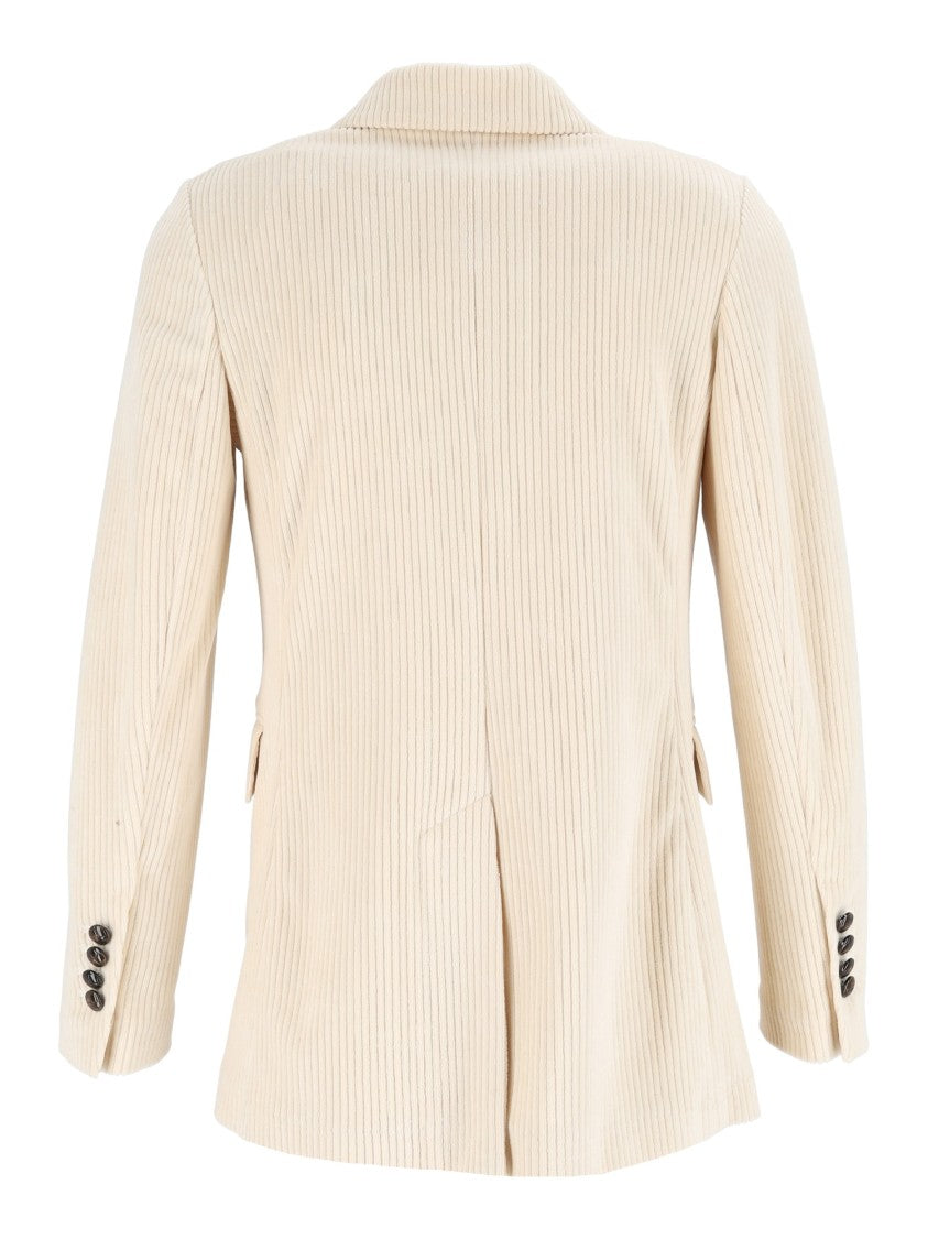 Circolo 1901 Textured Wide Lapel Double-Breasted Blazer