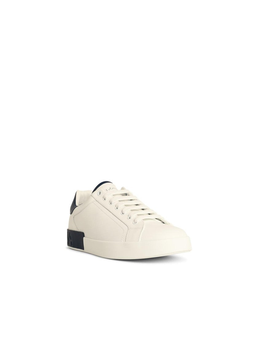Dolce & Gabbana Portofino' White Leather Sneakers