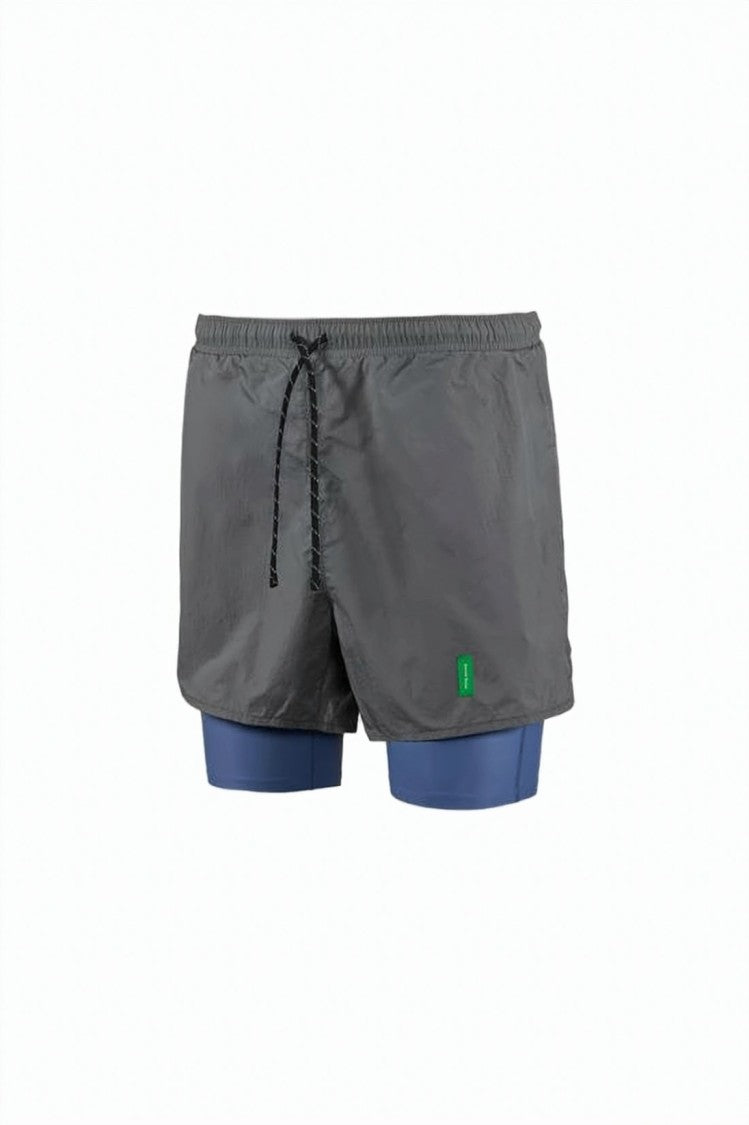 District Vision Dual-Layer Training Jogger Shorts With Elastic Waistband