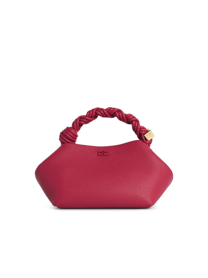 Ganni Small 'Bou' Bag In Persian Red Hammered Leather