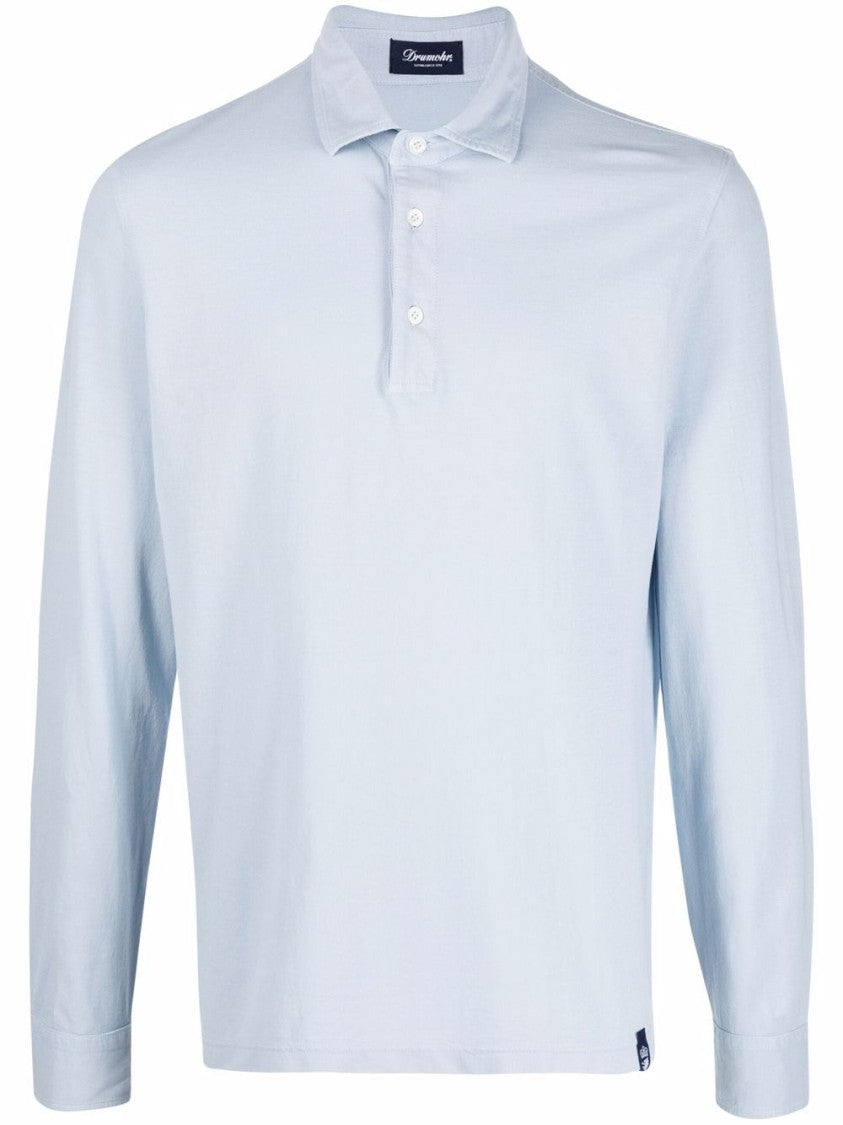 Drumohr Tailored Fit Green Cotton T-Shirt And Polo Set