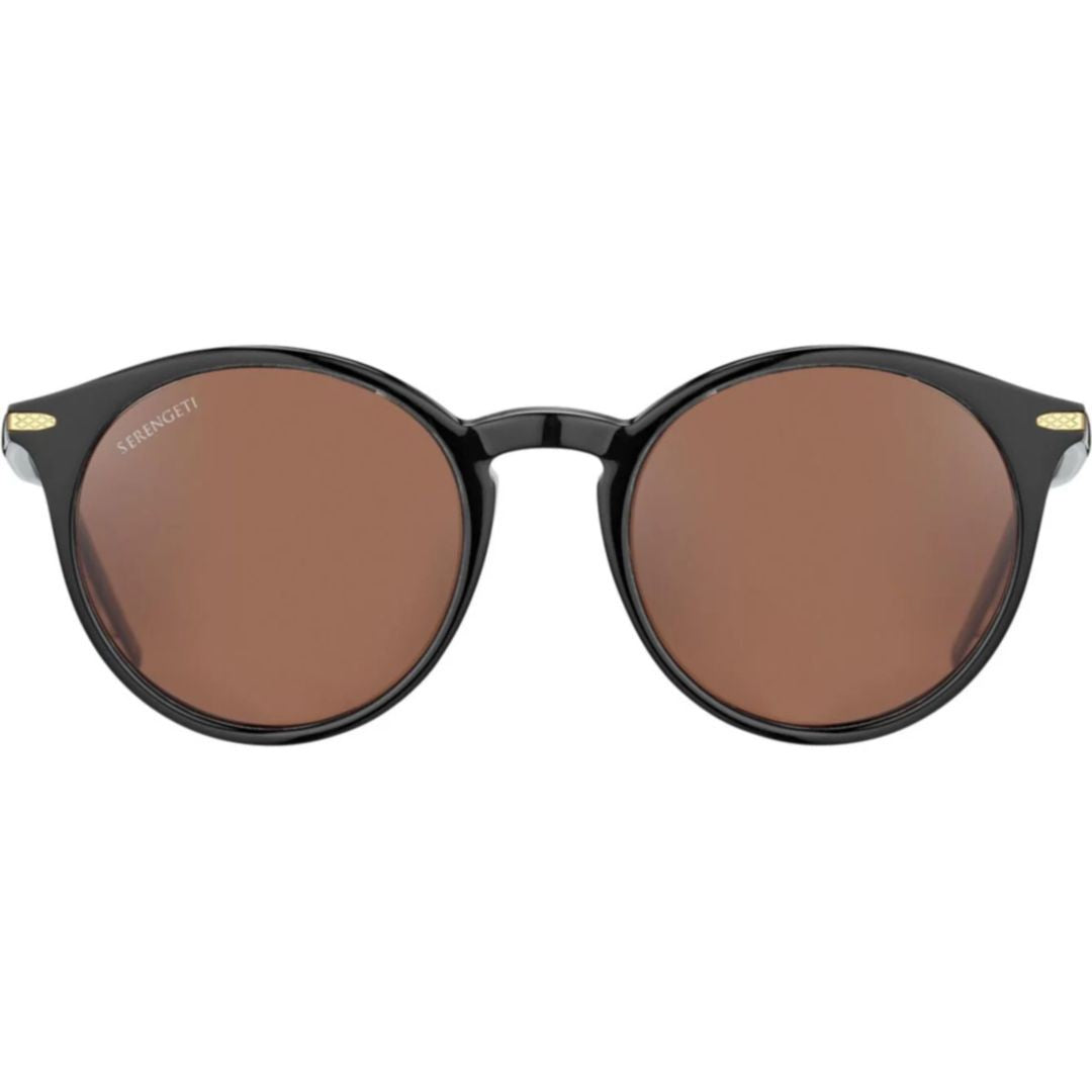 Serengeti Leonora Metallic Glossy Round Sunglasses