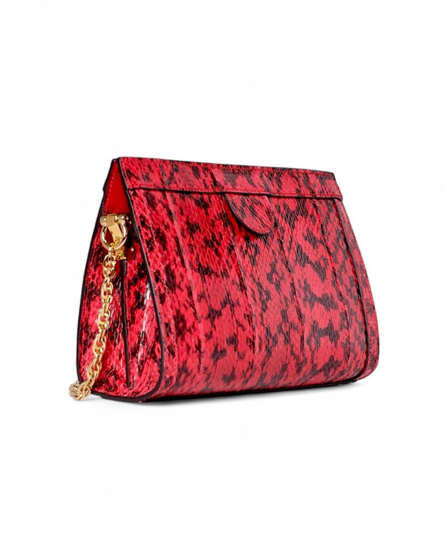 Gucci Ophidia Red Python Shoulder Bag