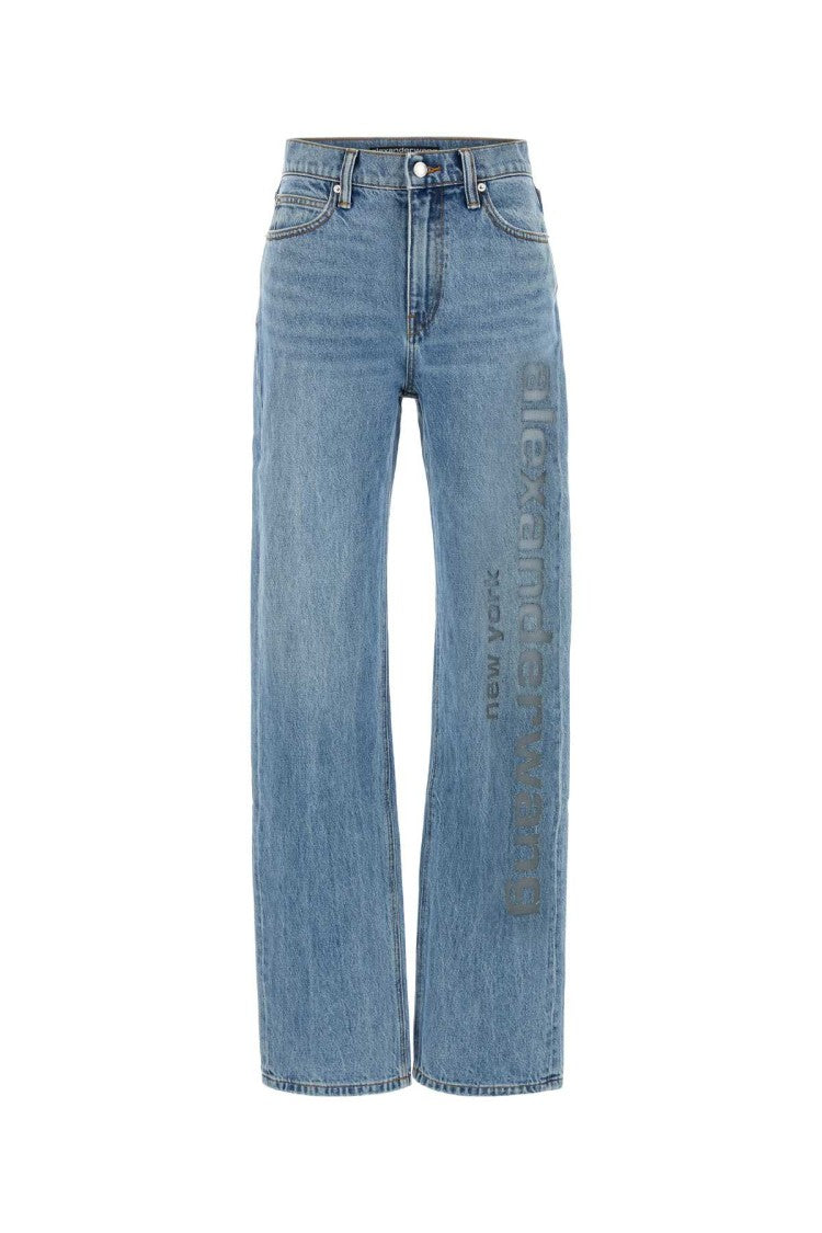 Alexander Wang Relaxed Fit Light Blue Denim Jeans