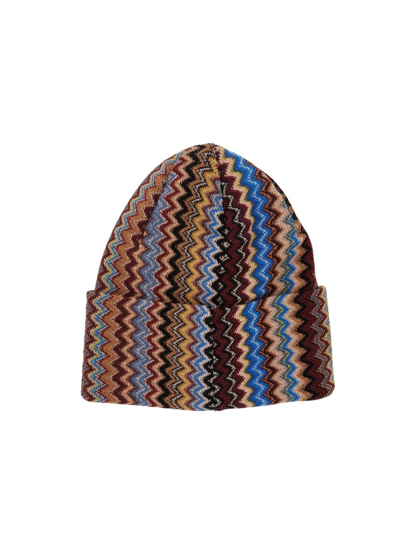 Missoni Zigzag Patterned Knitted Hat