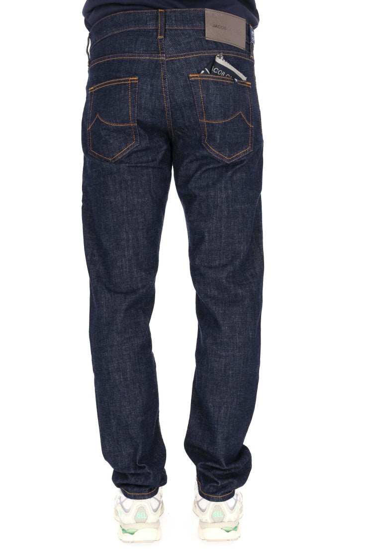 Jacob Cohen Classic Dark Indigo Denim Jeans With Scott Fit