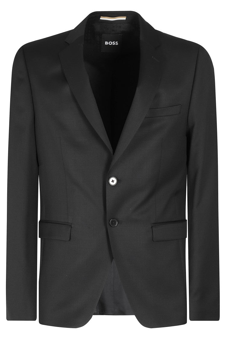 Boss Slim-Fit Black Virgin Wool Blazer
