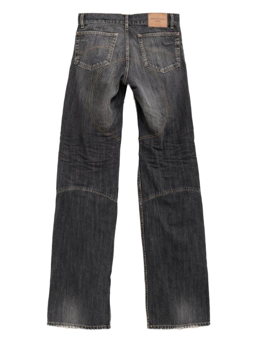 Balenciaga Vintage 90'S Finish Black Jeans