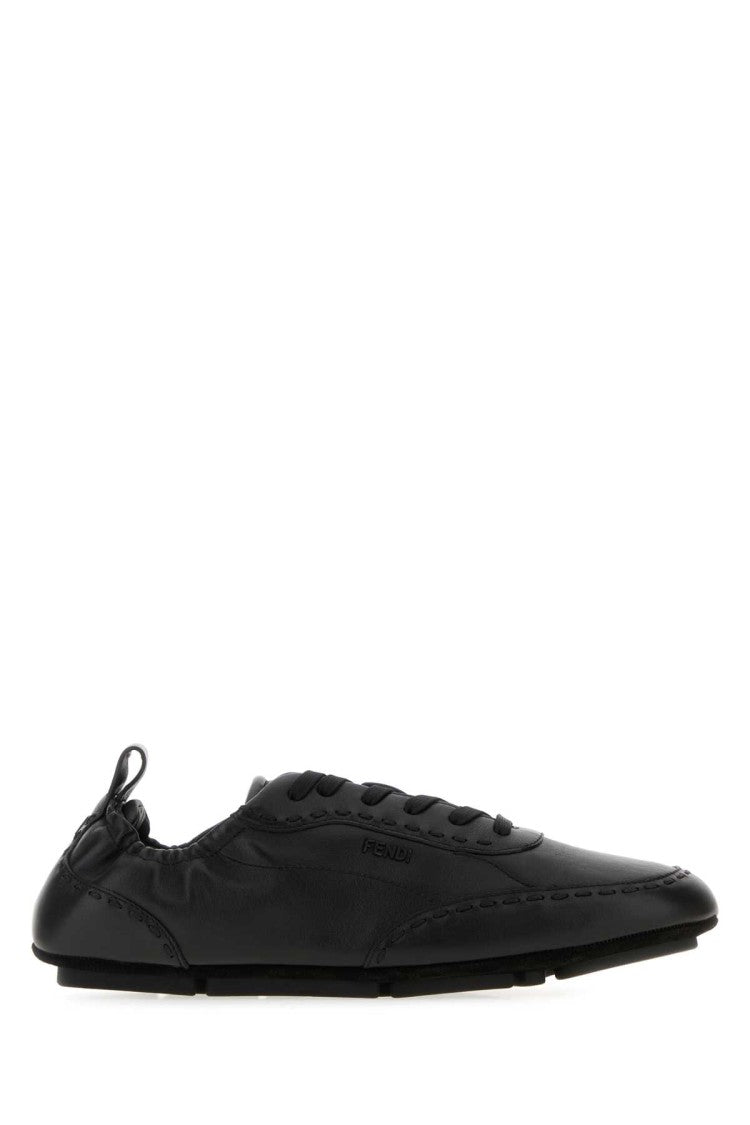 Fendi Black Leather Fendi Fit Sneakers