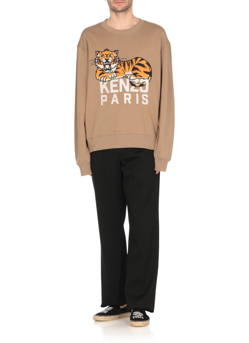Kenzo Brown Happy Tiger Sweatshirt